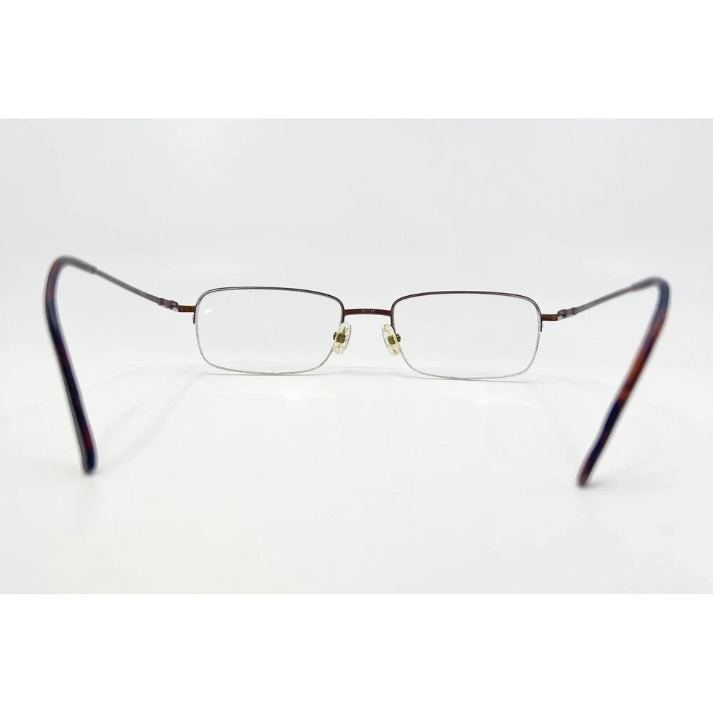Ducks Unlimited Eyeglasses Mens Brown Semi Rimless Metal 57-19 39886